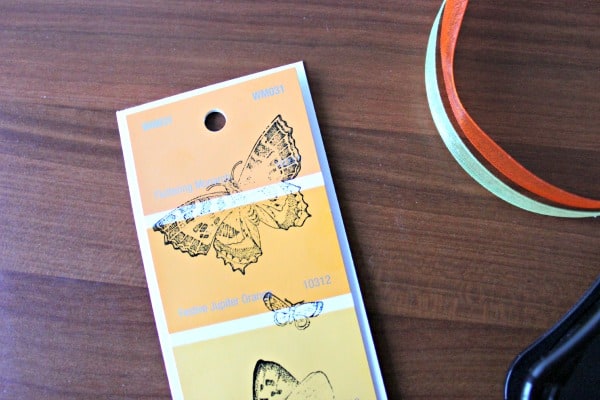 Paint chips bookmark DIY