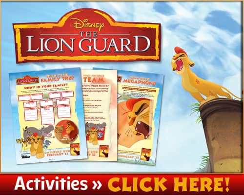 Free printable activity sheets - Disney The Lion Guard