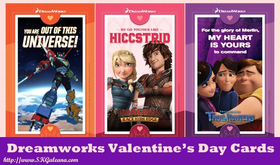 Printable DreamWorks Valentine’s Day Cards