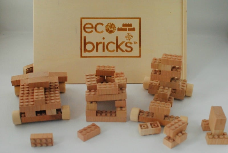 Natural Wooden Blocks by Eco Bricks 100% Compatible