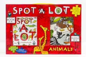 Spot a Lot Animals Storybook and 2 in 1 Jigsaw Puzzle 