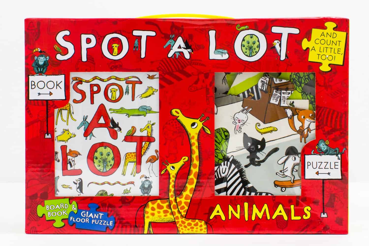 Spot a Lot Animals Storybook and 2 in 1 Jigsaw Puzzle