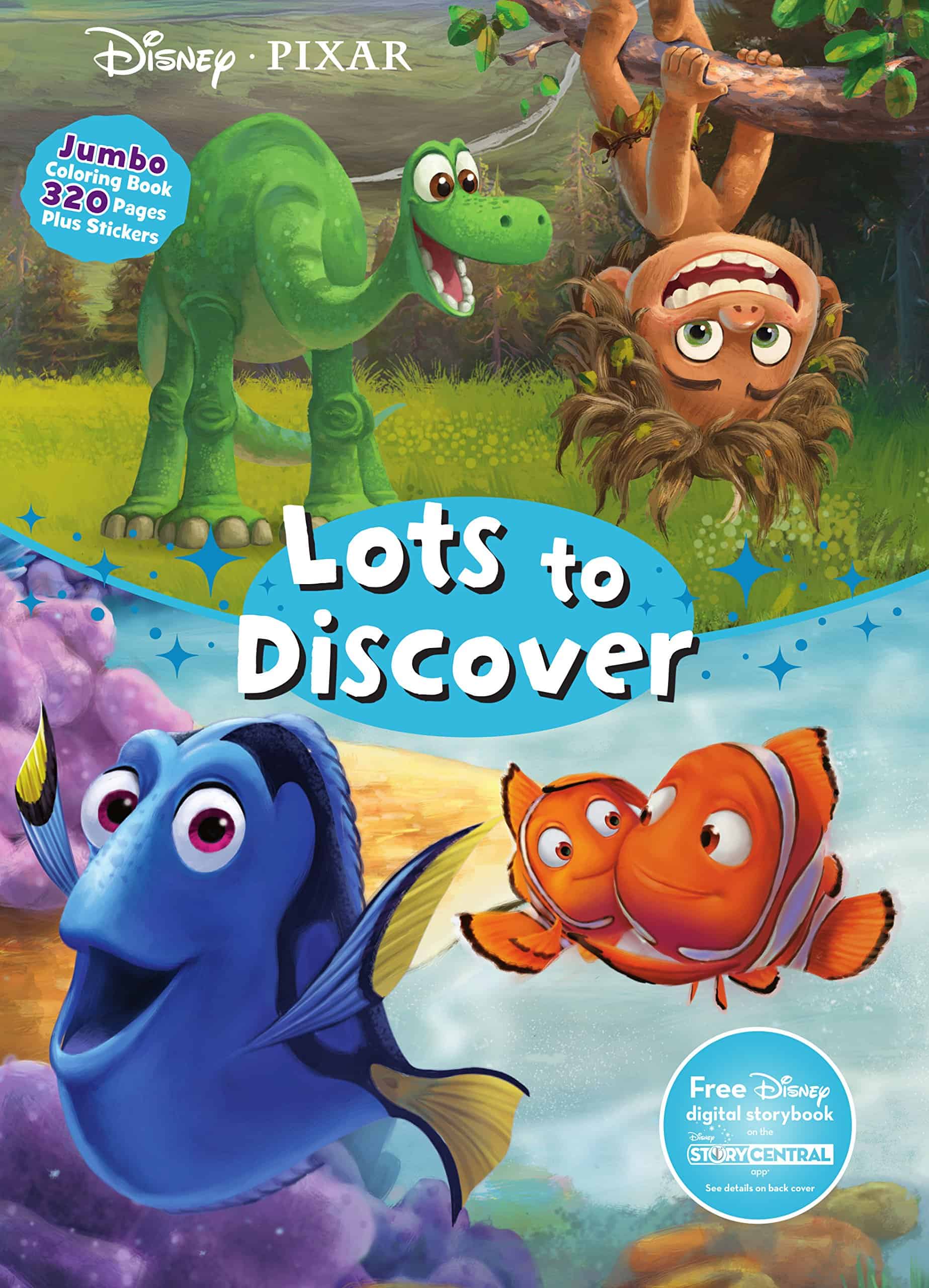 Disney's Lots to Discover Jumbo Coloring Book Plus Stickers