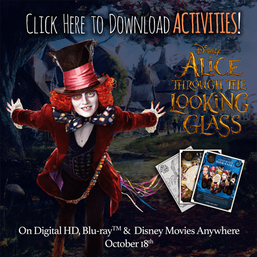 I'm sharing a few fun Alice Through the Looking Glass Toys that I've discovered along with some free activities you can print out for the kids to enjoy.