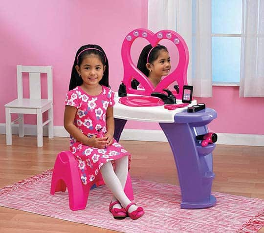 Deluxe Beauty Salon Playset with Lighted Mirror