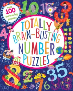 The Totally Brain-Busting Number Puzzles is just that book to satisfy parents and to entertain the kids. There are over 100 puzzles in this book.