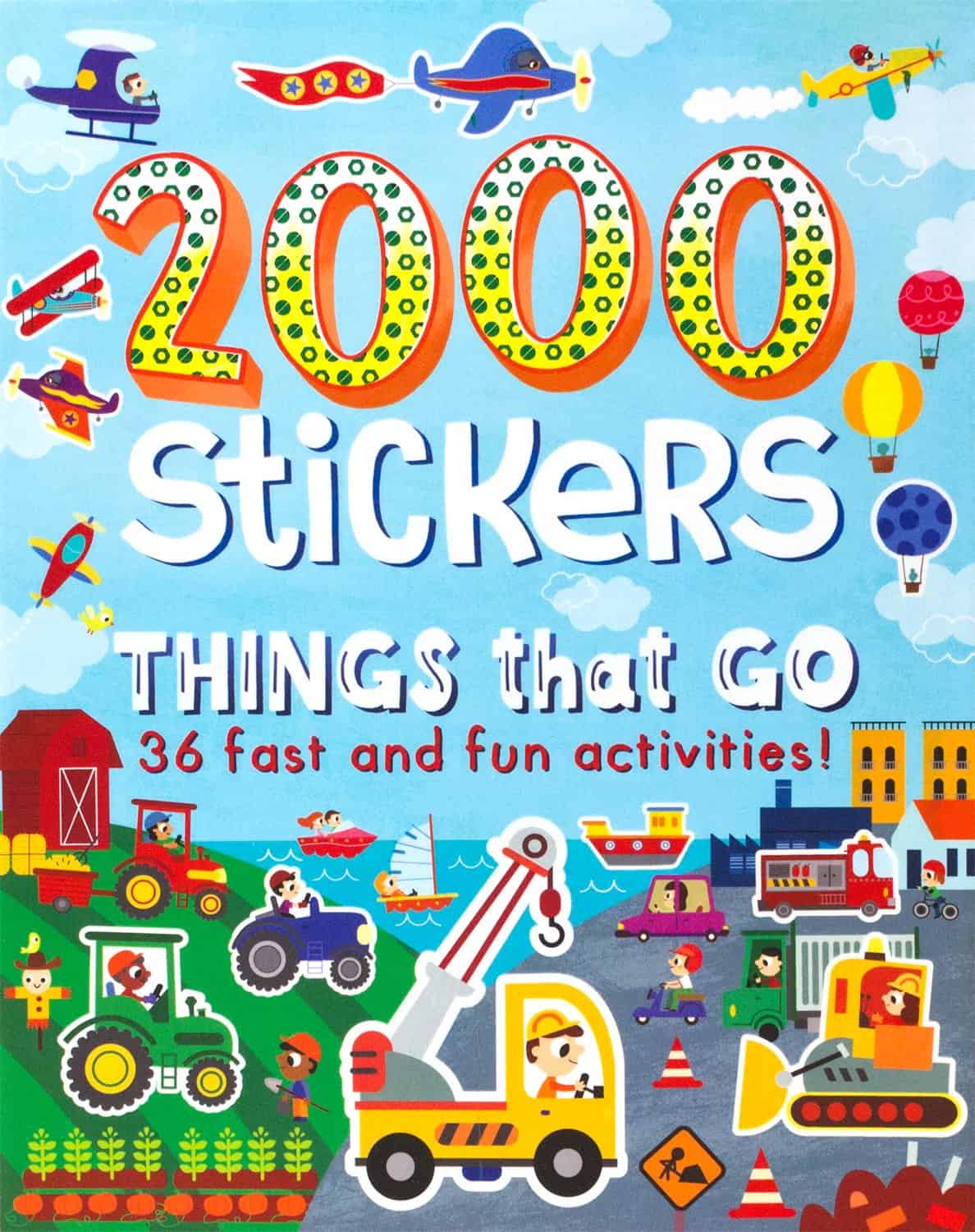 2000 Stickers Things That Go