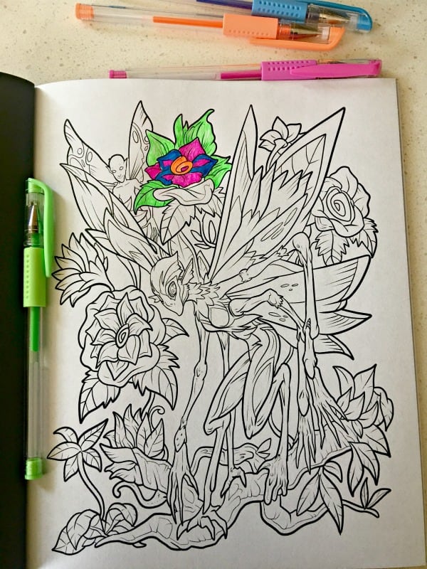 Fairy Life Adult Coloring Book by Nathaniel Wake