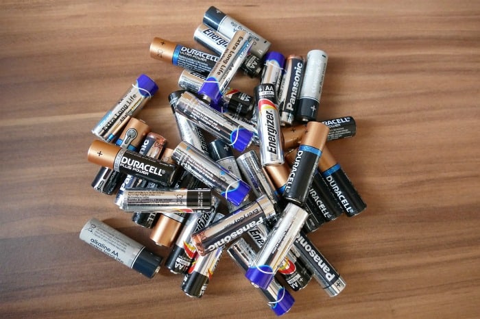 recycling used batteries