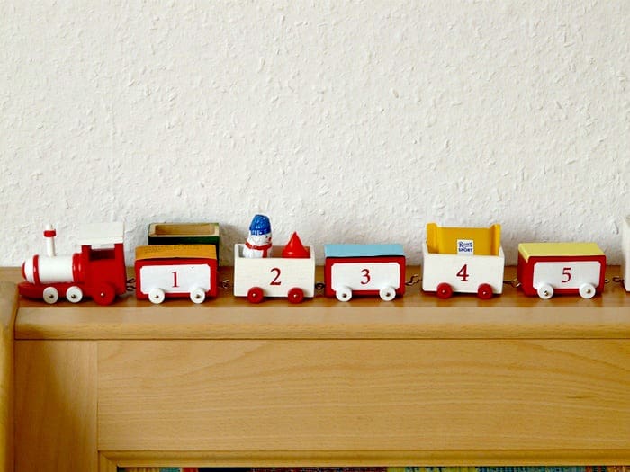 small white toy train