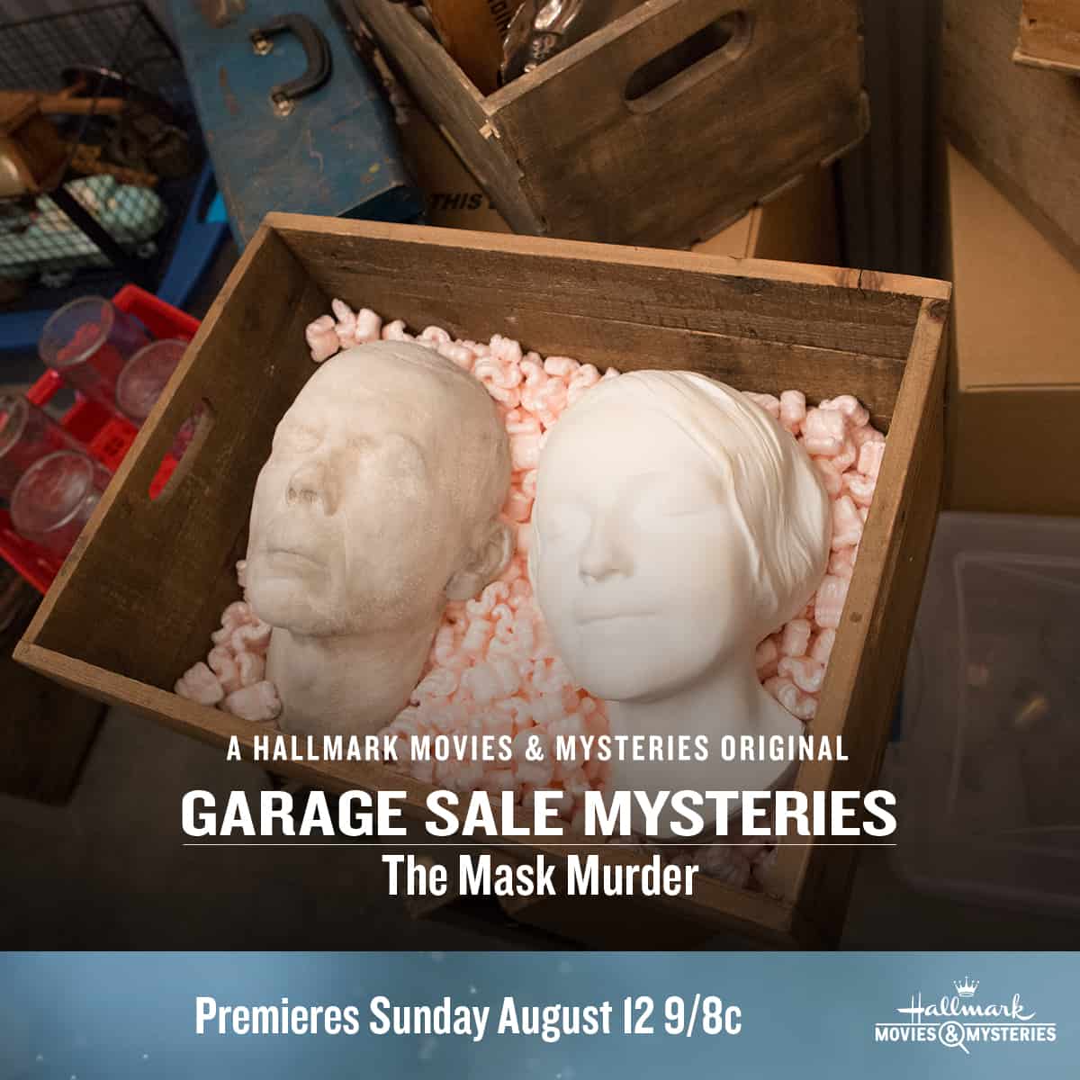 Hallmark Movies & Mysteries "Garage Sale Mystery: The Mask Murder" Premiering this Sunday, Aug. 12th at 9pm/8c!