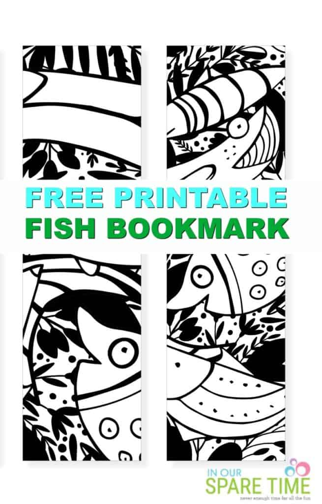 Printable Coloring Bookmarks of Fish and Ocean Life