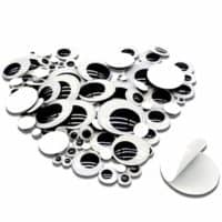TOAOB 100 Pieces Wiggle Googly Eyes with Self-Adhesive Black 6mm to 35mm Round Mixed Size DIY Scrapbooking Crafts