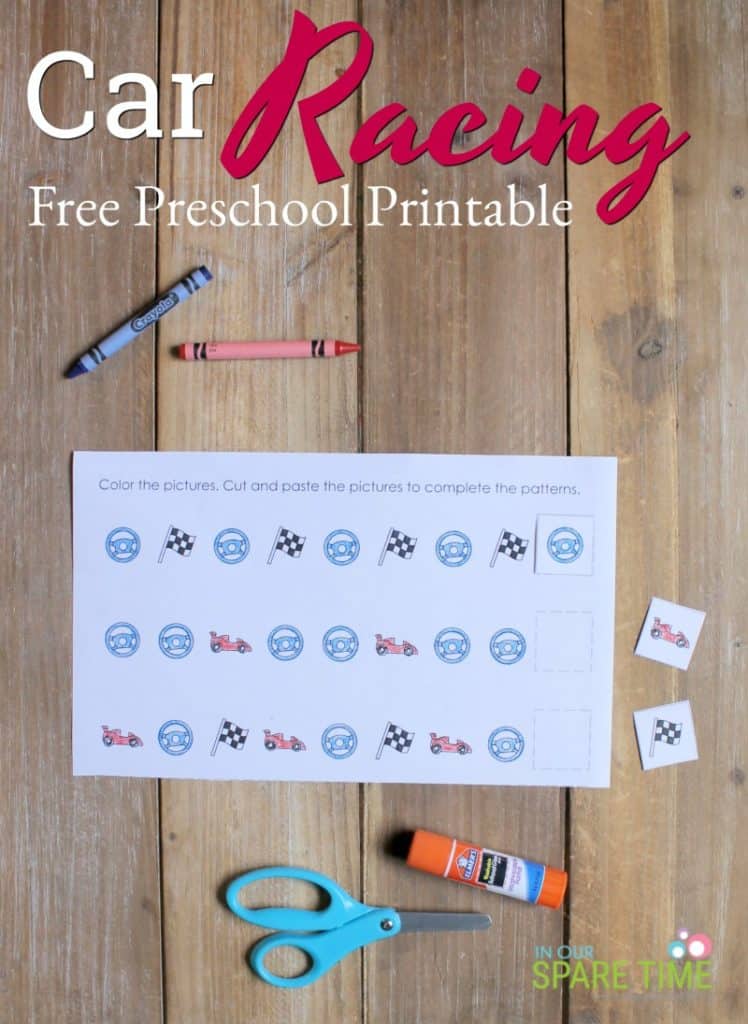 Preschool Car Racing Games Printable - In Our Spare Time