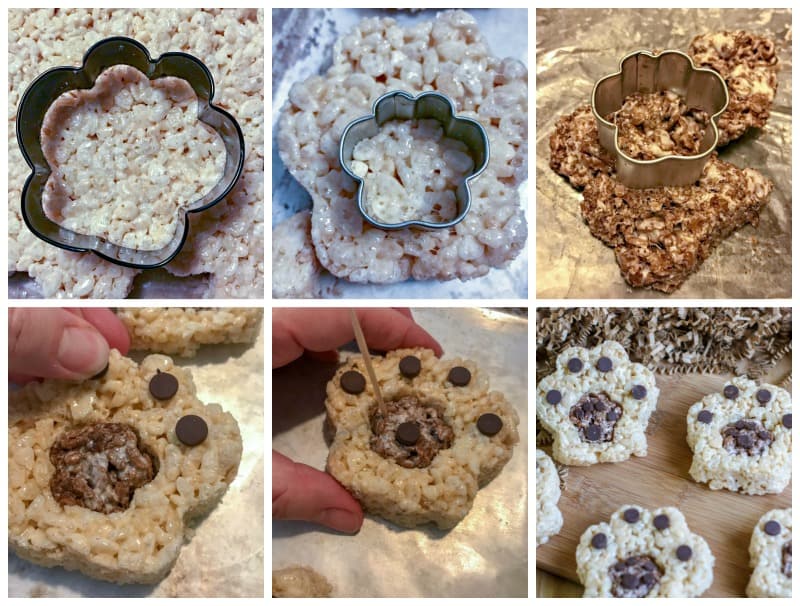 how to make the paw print snacks