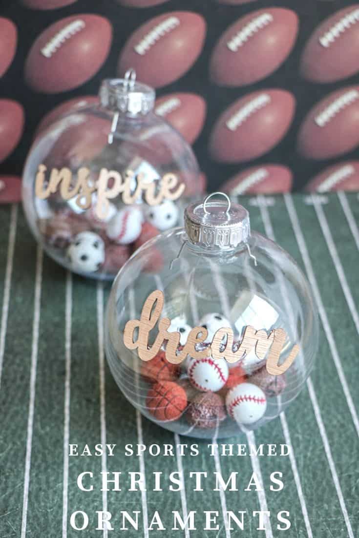 Sports Themed Christmas Ornaments to Make and Fill