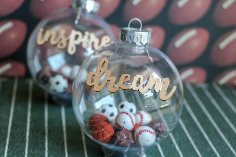 Sports Themed Christmas Ornaments to Make and Fill