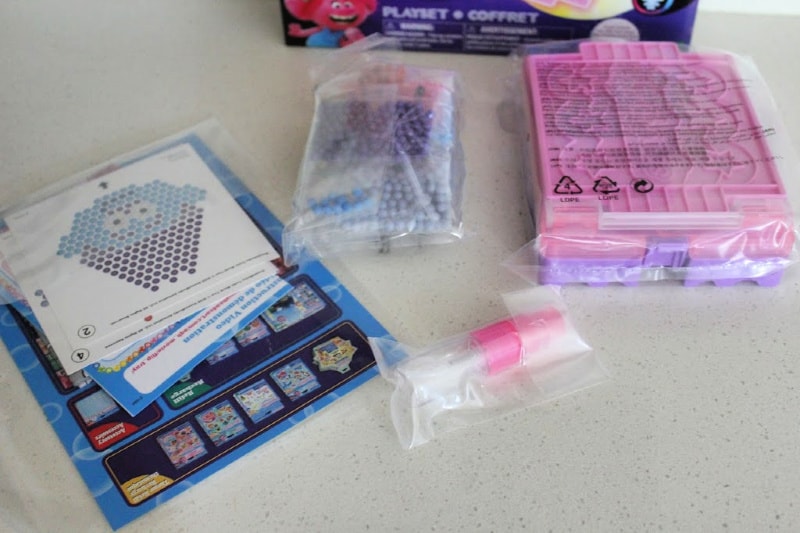 directions, bead try, and aquabeads