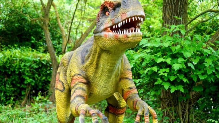 a t-rex dinosaur in the jungle