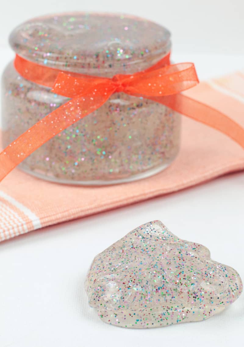 Looking for a fun project to make with the kids? This clear glitter slime is not only fun to make but fun to play with. Make it today.