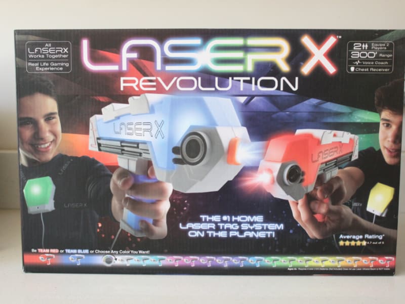 an at home laser tag game in the box