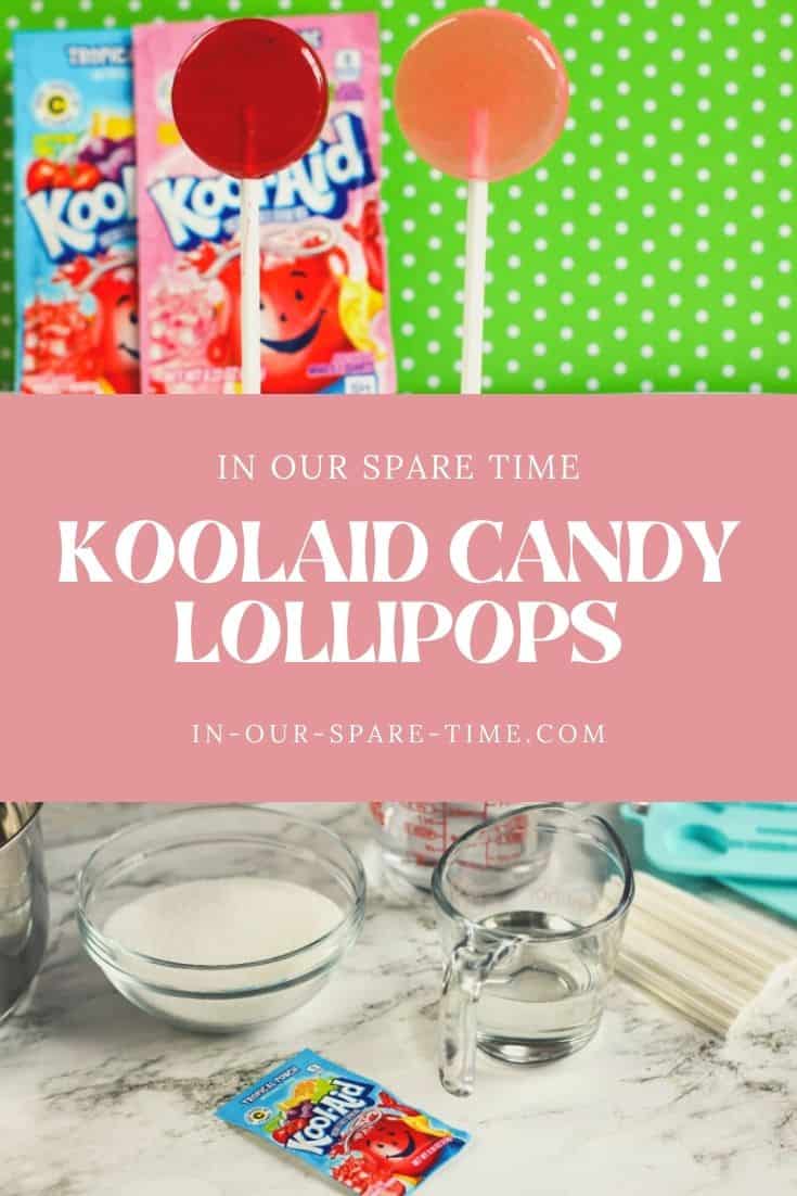 Check out these fun Koolaid Hard Candy Lollipops! Try my easy Koolaid candy recipe and make homemade lollipops for the kids.