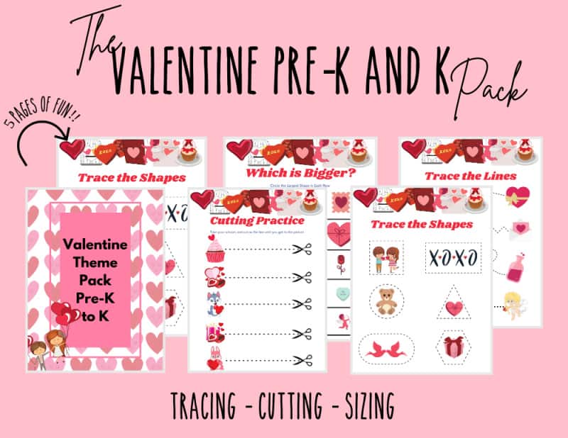 Looking for Valentines Day activities for preschoolers? Check out this free printable package with fine motor skills activities for kids.