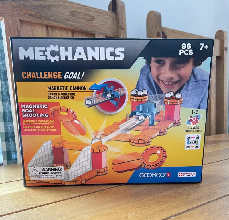 Check out this magnetic cannon kit from Geomag. Tech your kids STEM in a fun, interesting way that they'll really enjoy.