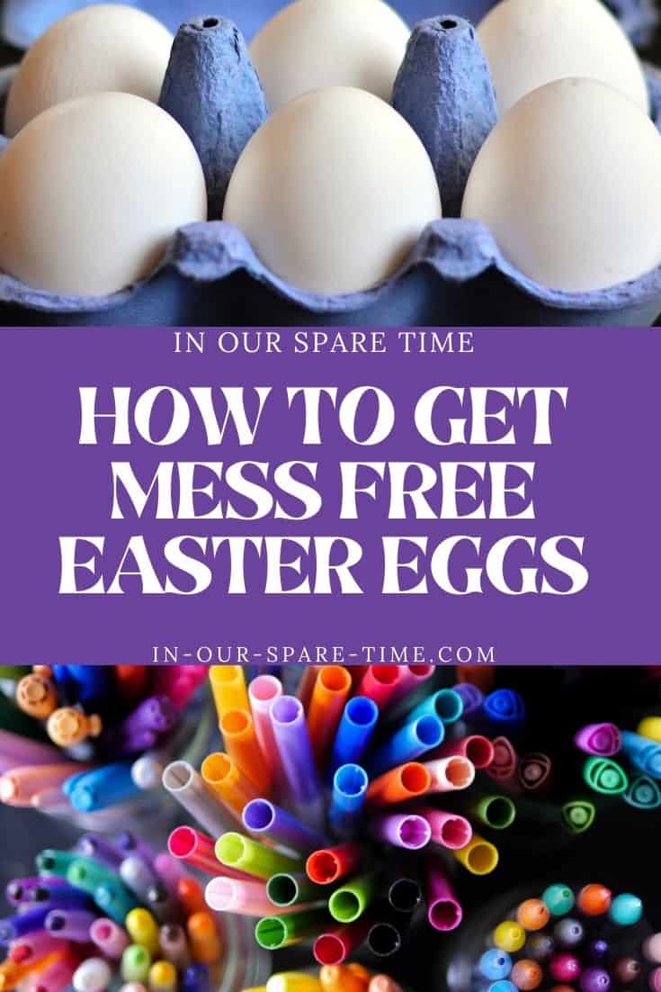 Looking for mess free Easter eggs for the kids to create? Check out this fun way to decorate Easter eggs without using cups of messy dyes.