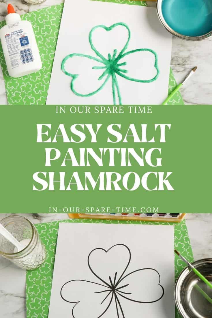 Are you looking for an easy shamrock craft for the kids to do? Learn more about adding salt to paint with this easy craft project for kids.