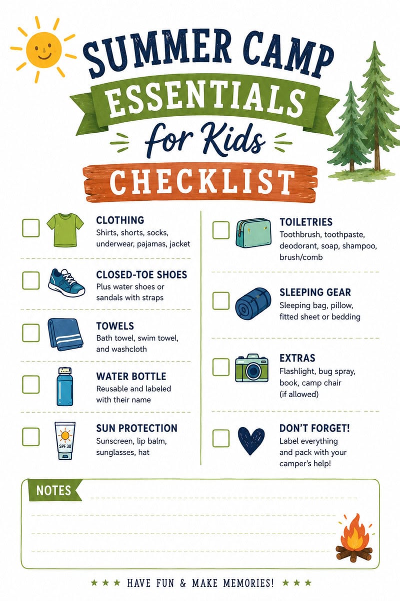 Summer Camp Essentials for Kids