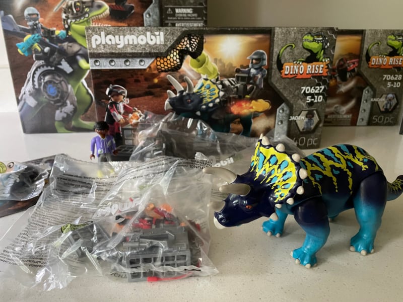 The pieces that make up the Playmobil Dino Rise toys
