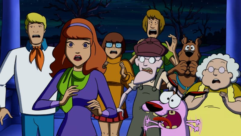 an animated clip from Scooby-Doo Meets Courage the Cowardly Dog