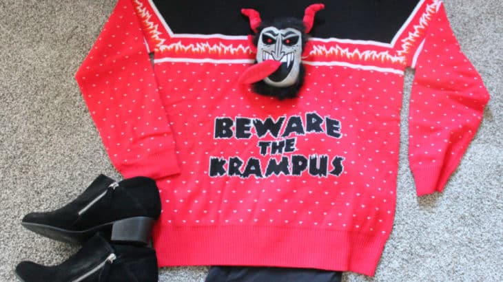 Krampus movie themed Christmas sweater