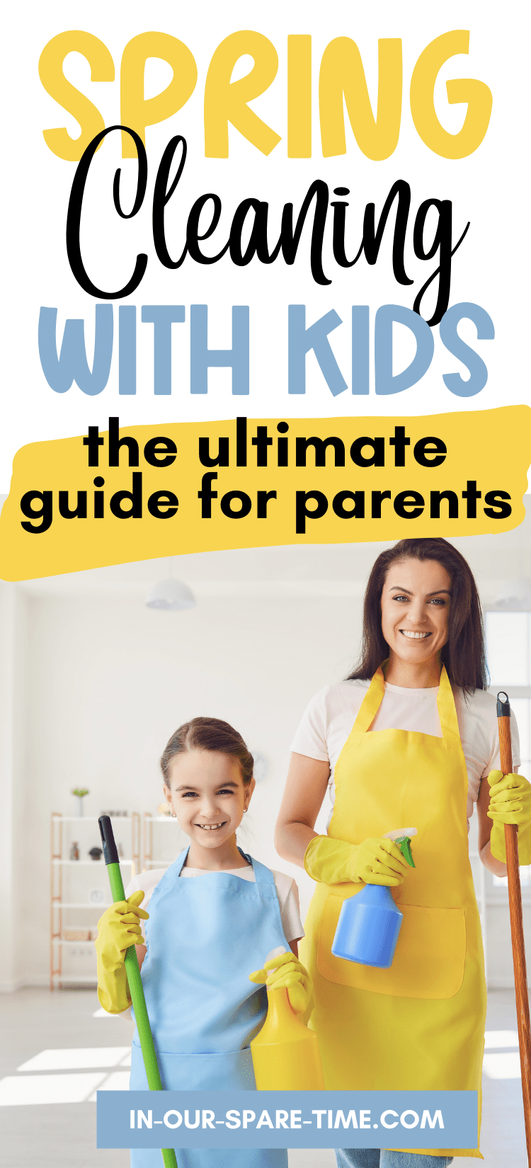 These tips for spring cleaning with kids will let you get the kids involved and have fun with household chores. Learn more about how to make spring cleaning fun.