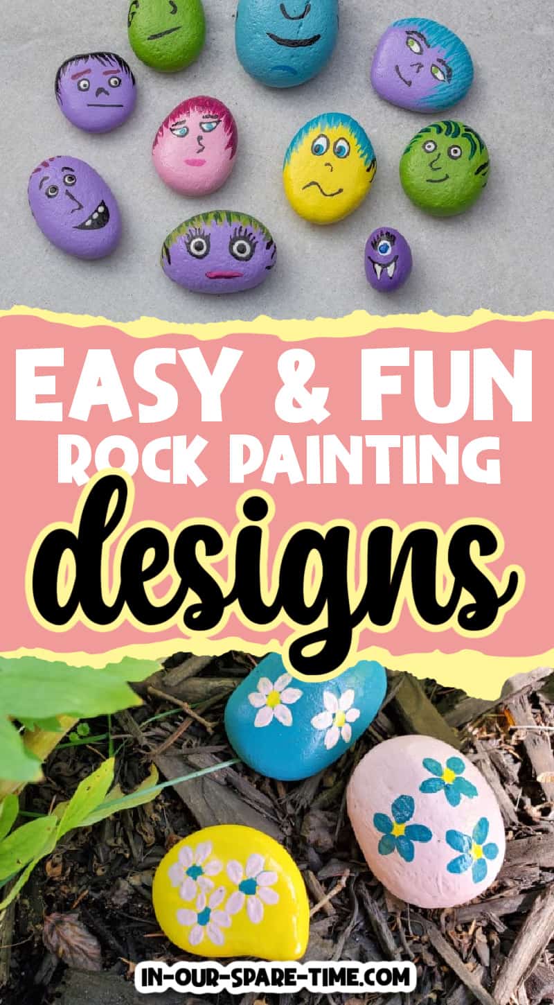 Check out these easy rock painting designs. These simple rock painting designs can be done by anyone who enjoys making easy painted rocks for trading or collecting.