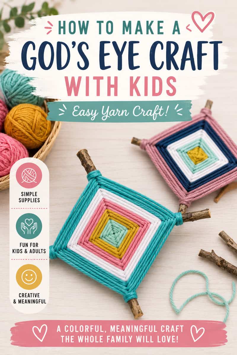 How to Make a God's Eye Craft with Kids (Easy Yarn Craft)