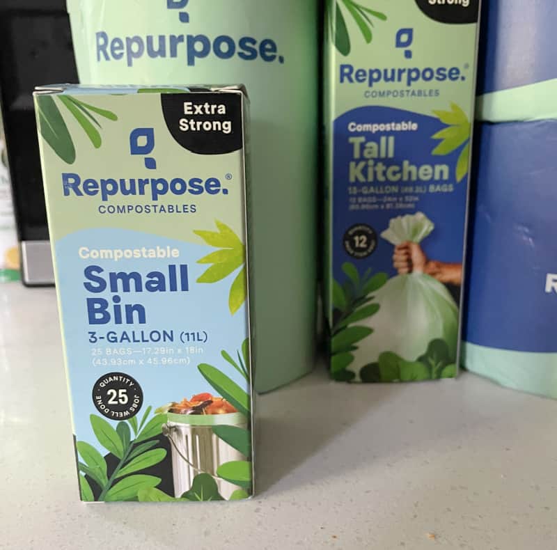 products for a plastic free kitchen on the counter