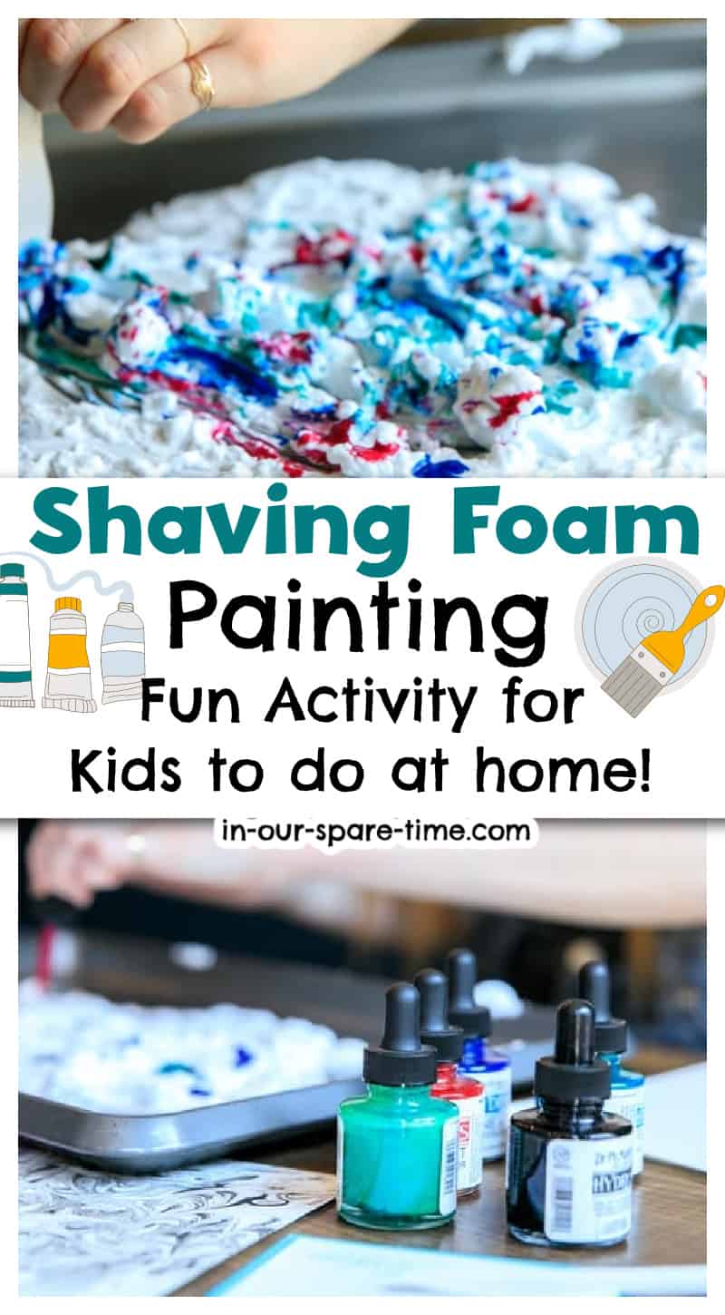 Have you ever tried shaving foam painting? Check out this fun shaving cream paint project and let the kids have fun with this art project.