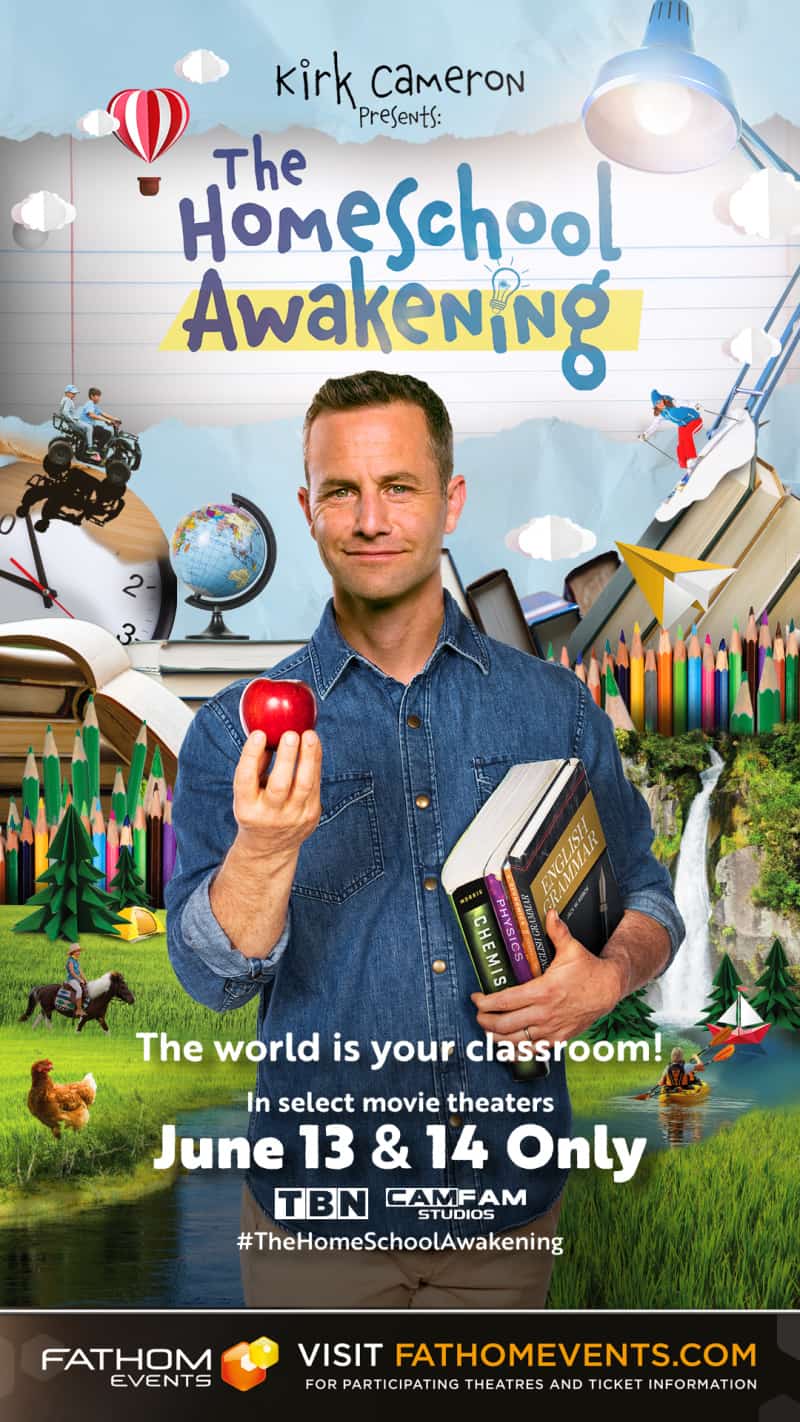 The Homeschool Awakening releases in theaters nationwide on June 13 & 14. Learn more about this new film starring Kirk Cameron that features families across the country.