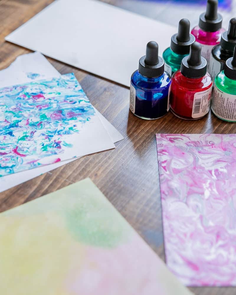 marbled paper crafts