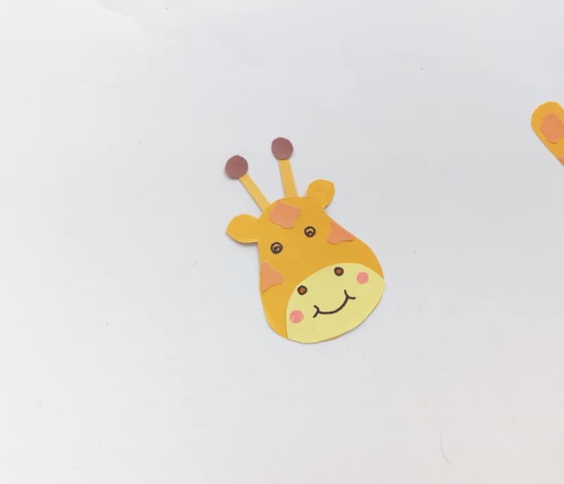 giraffe head paper craft