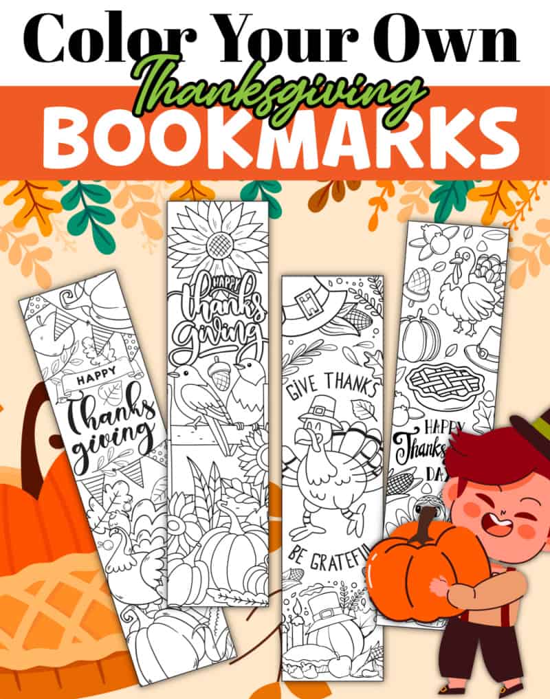 Free printable Thanksgiving bookmarks
