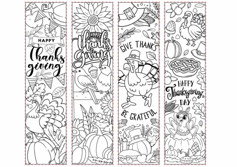 printable coloring page of bookmarks