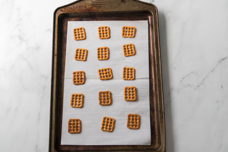 pretzels on a baking sheet