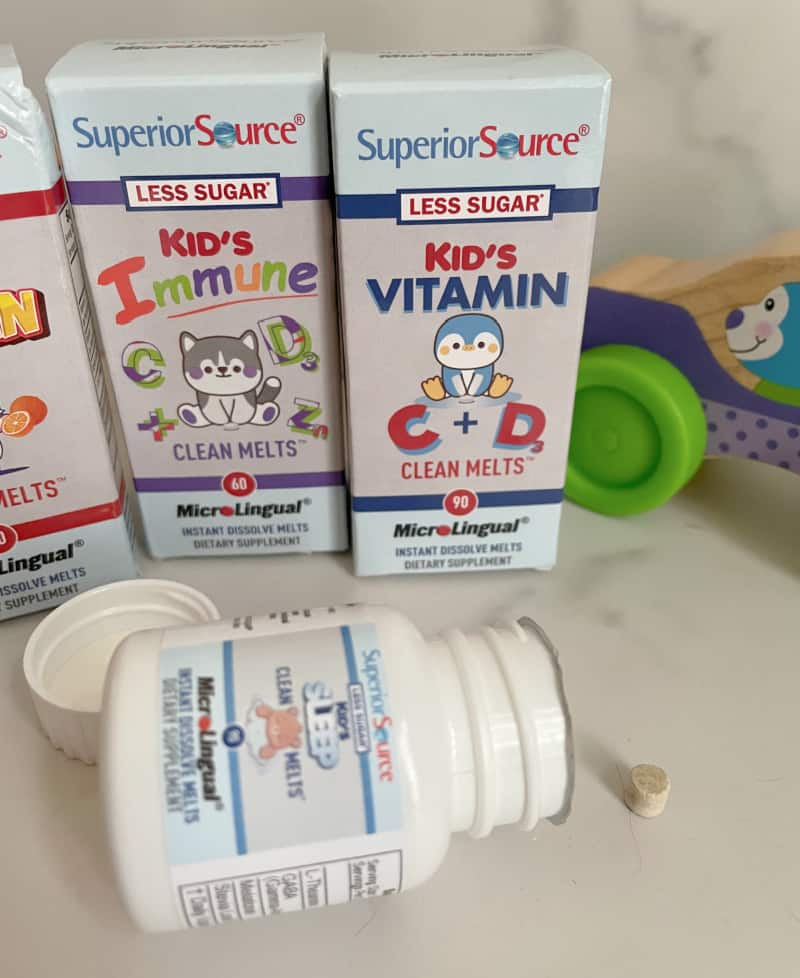 bottles of dissolvable vitamins for kids