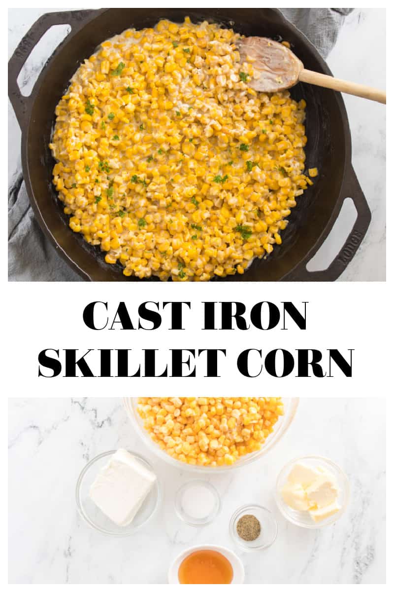 Make this delicious Cast Iron Skillet Corn recipe today. Try my skillet creamed corn with cream cheese for dinner tonight.