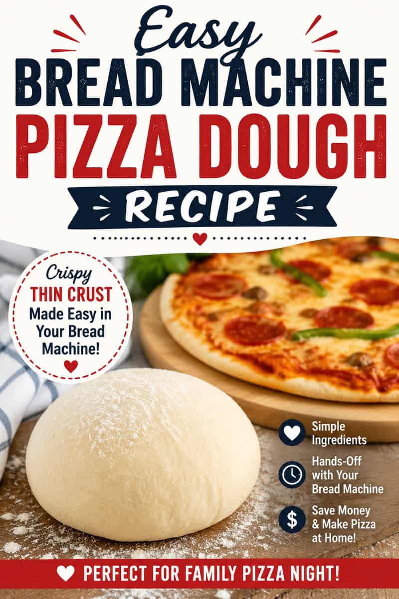 Easy Bread Machine Thin Crust Pizza Dough Recipe (Crispy Homemade Pizza)