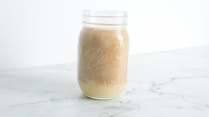 a jar of homemade coffee creamer