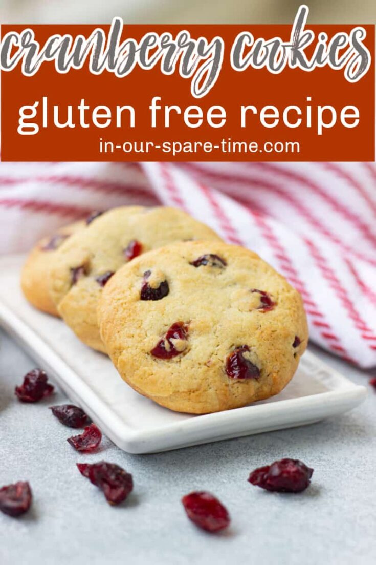 This gluten free cranberry cookies recipe is made with dried cranberries and gluten free flour. Make these delicious gluten free cookies today.